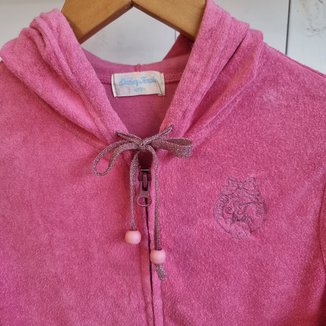 Shirley Temple 핑크 테리 후드 + 스커트 세트업 상품이미지2