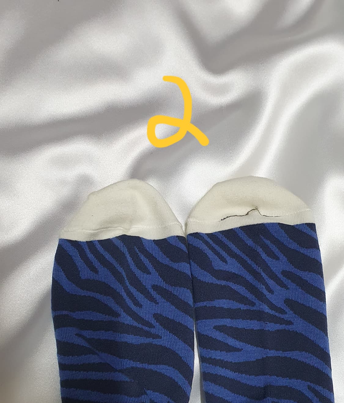 블루 네이비 지브라 얼룩말 브레인 데드 로고헤드 드레스 삭스 양말 상품이미지4