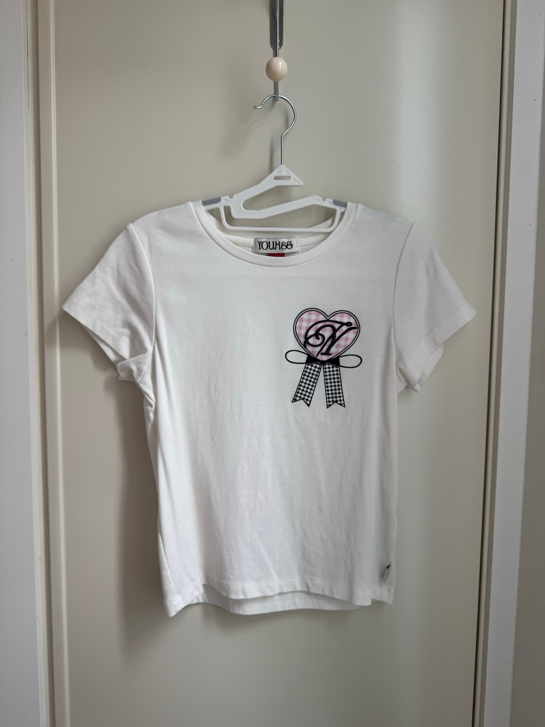 YOUHEE ROSETTE T-SHIRTS_WHITE 상품이미지1