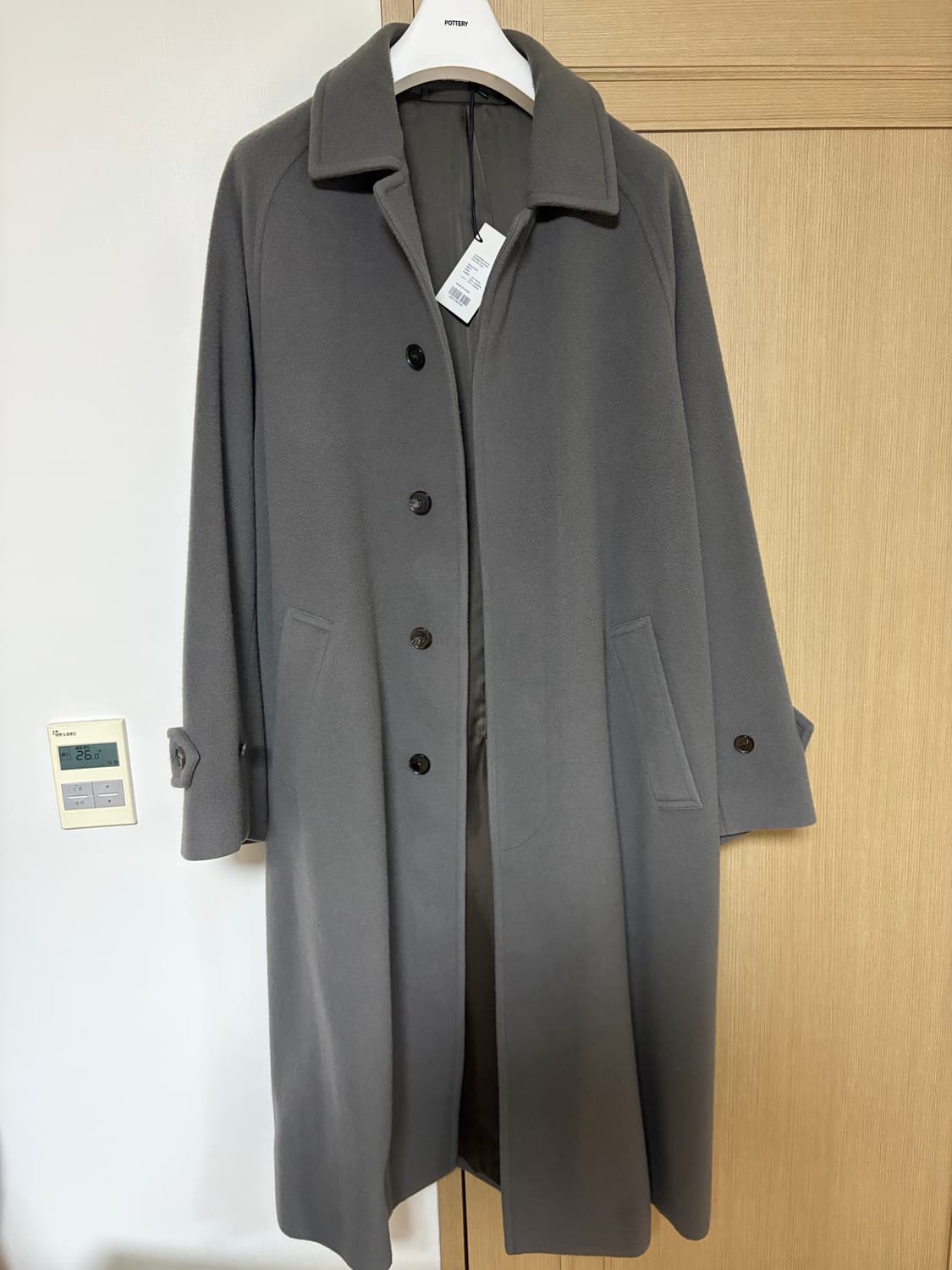 [새상품 4사이즈]오라리 울 캐시미어 모저 코트 그레이 상품이미지2
