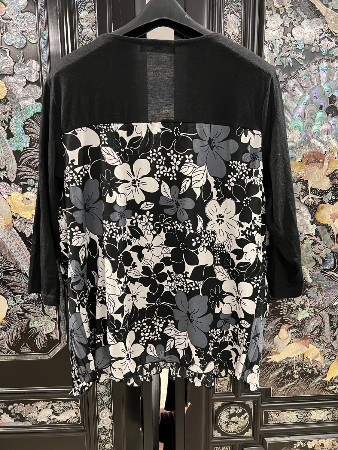 T188 JPN 마사키 마츠시마 플리츠 컬러 블록 블라우스 탑 L 상품이미지2