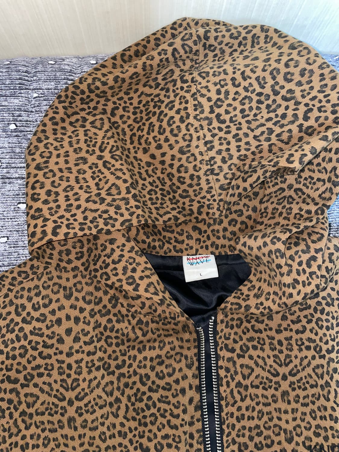 노우웨이브 레오파드 후드 자켓 L 상품이미지2