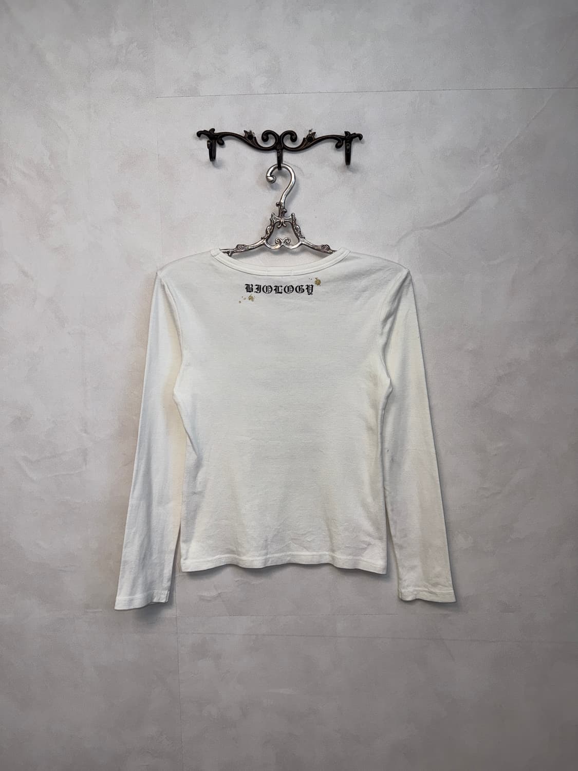 White punk skull gothic lettering sleeve 상품이미지3