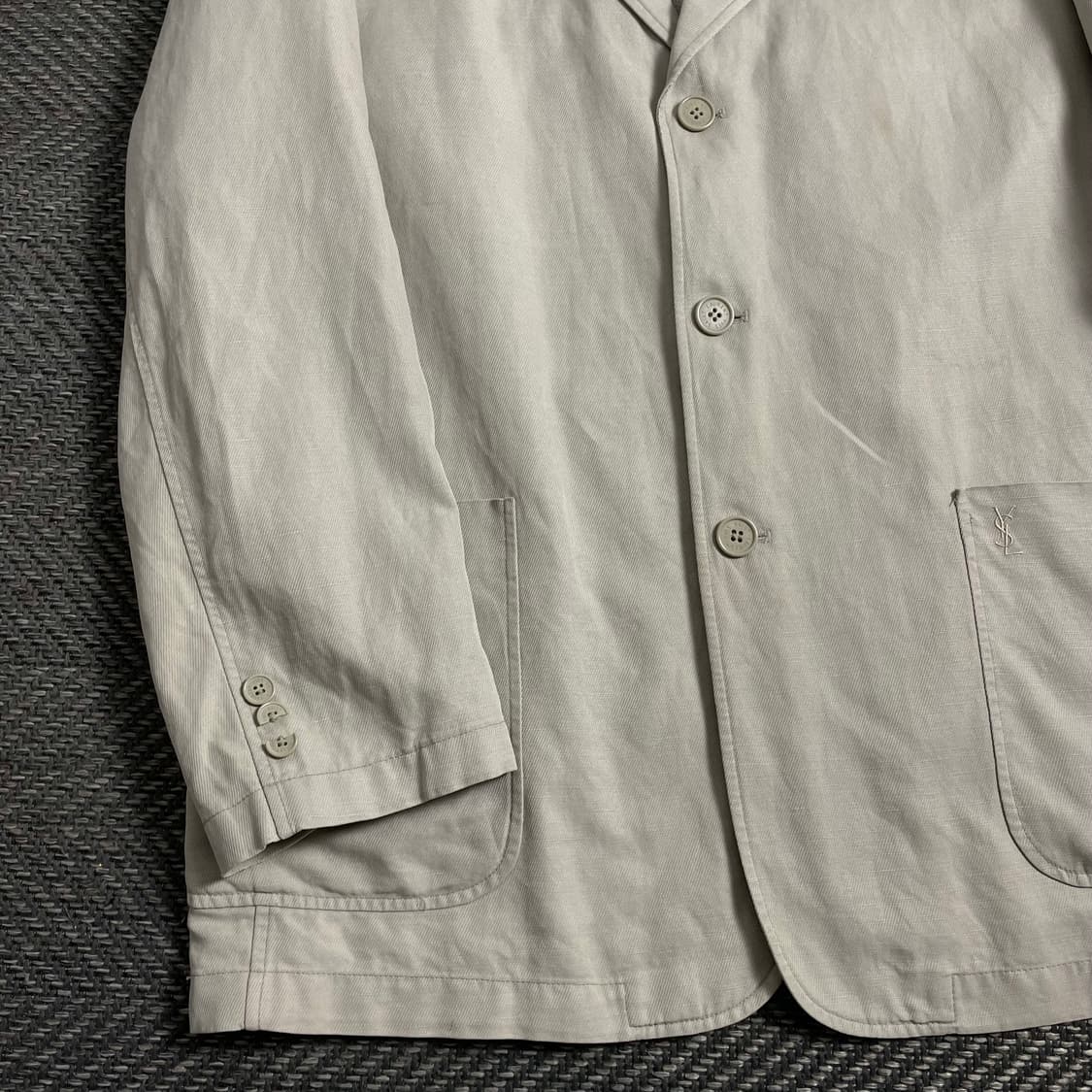 90s 입생로랑 자수로고 아카이브 치노 블레이저 자켓y 4467 상품이미지3