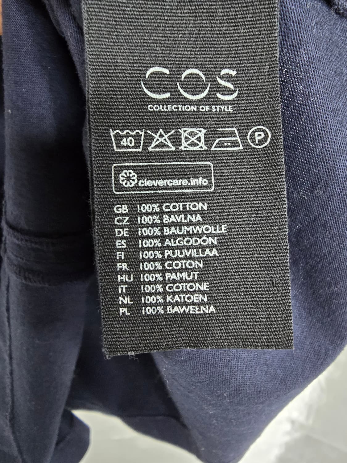 COS 네이비 매듭 블라우스 탑 (1742) 상품이미지4