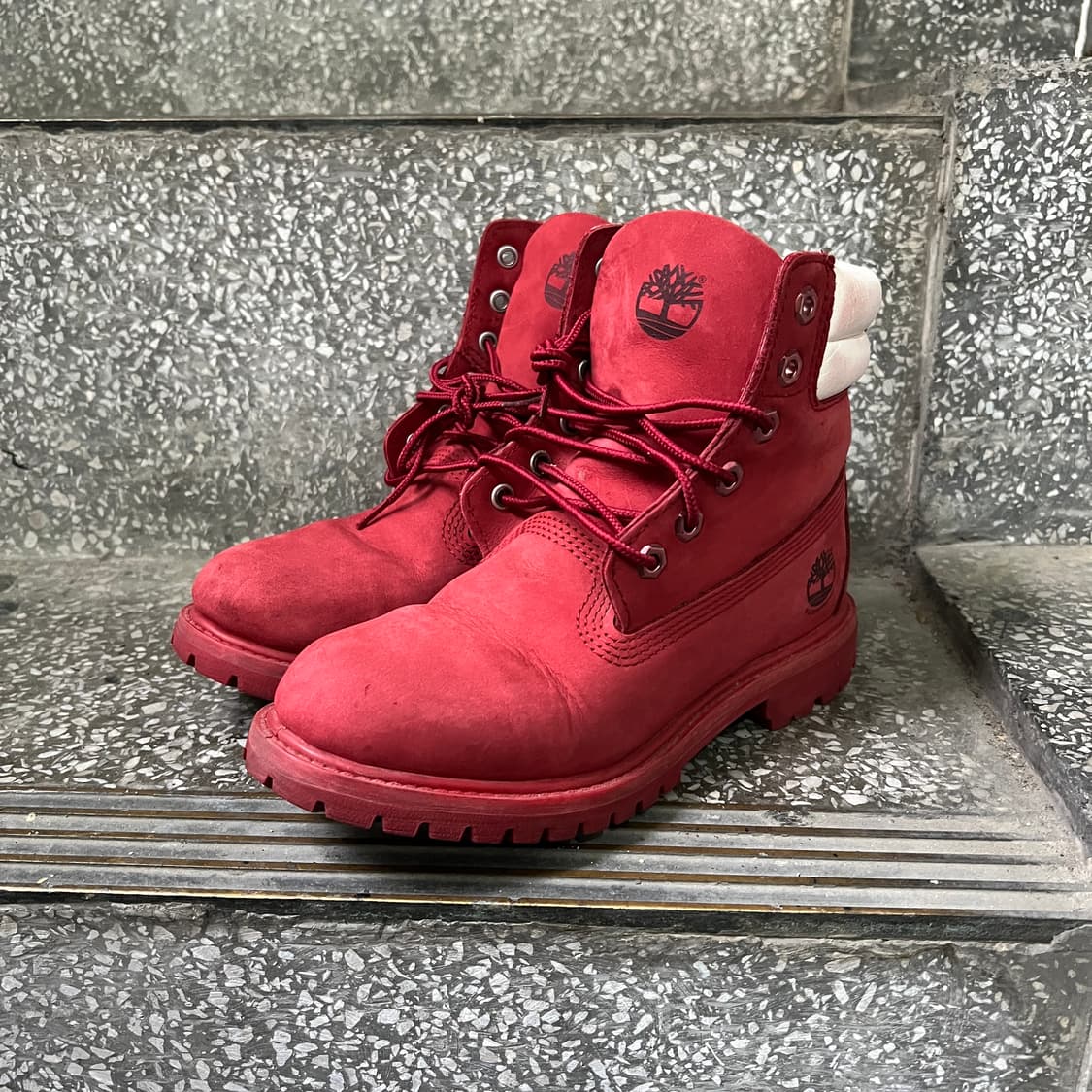팀버랜드 6인치 프리미엄 워터프루프 레드&화이트 부츠 상품이미지1