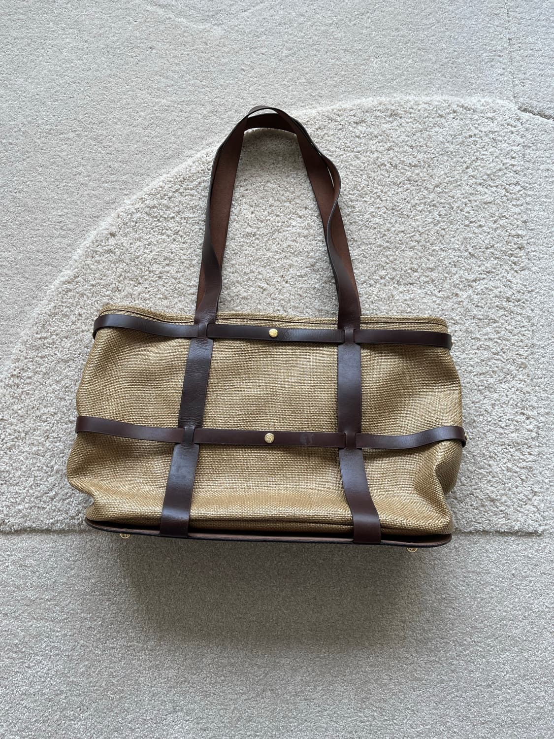 브룩스 브라더스 라탄 리얼 레더 숄더 백 상품이미지6