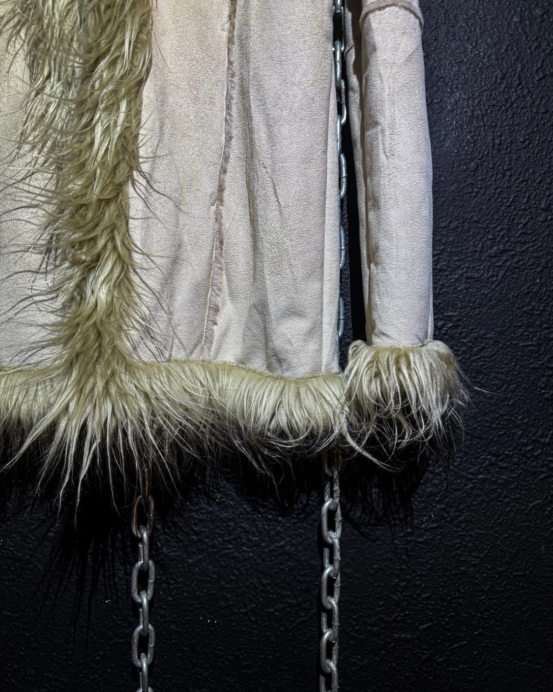 Faux Fur Trim Beige Jacket 상품이미지5