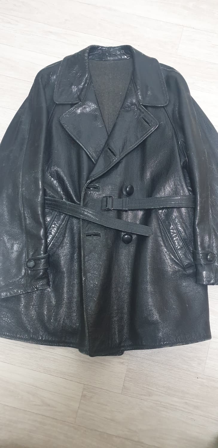 Vintage 가죽 피코트 상품이미지4