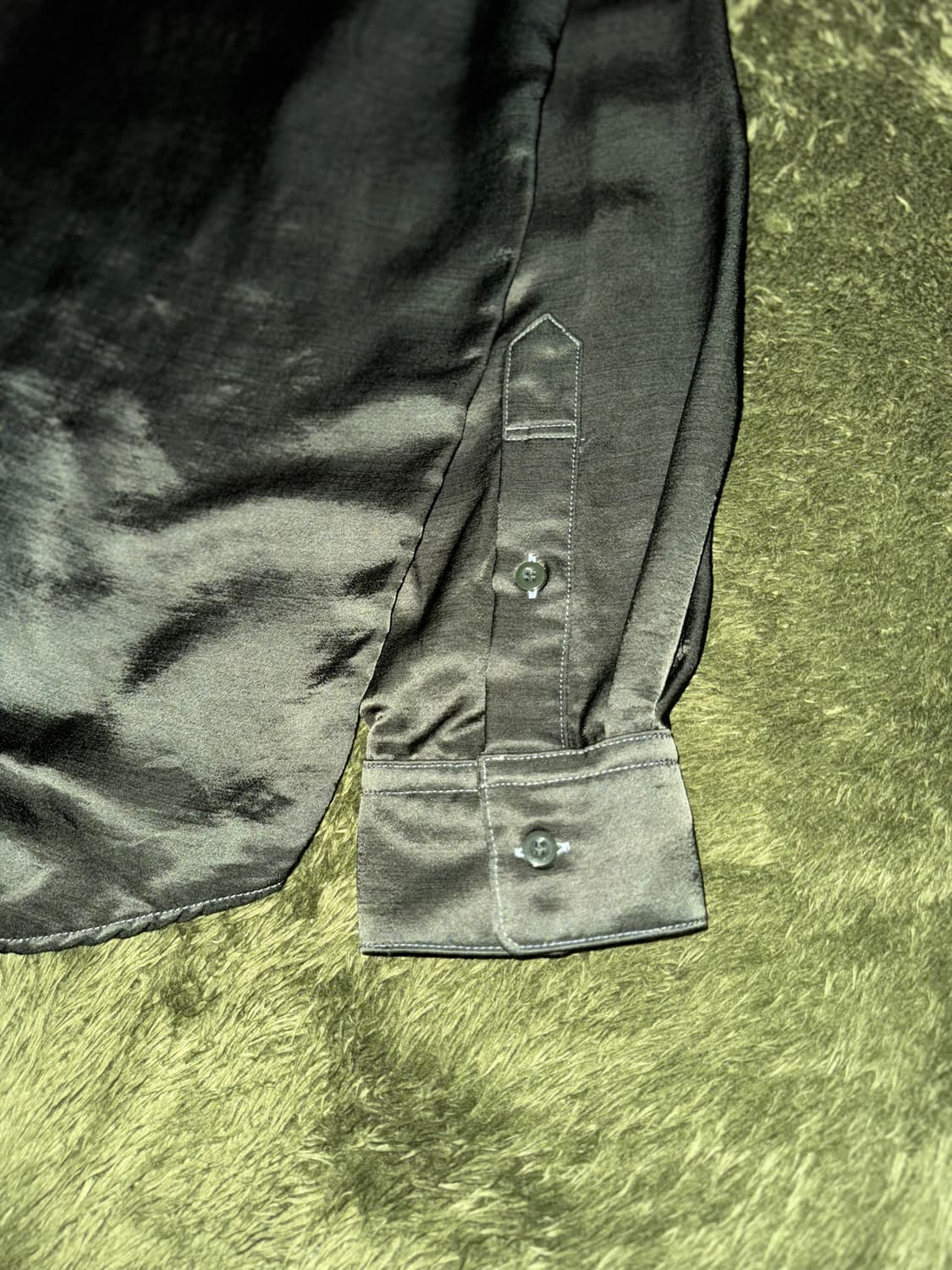 [50] 토가 비릴리스 엠브로이더리 사틴 웨스턴 셔츠 그린 상품이미지4