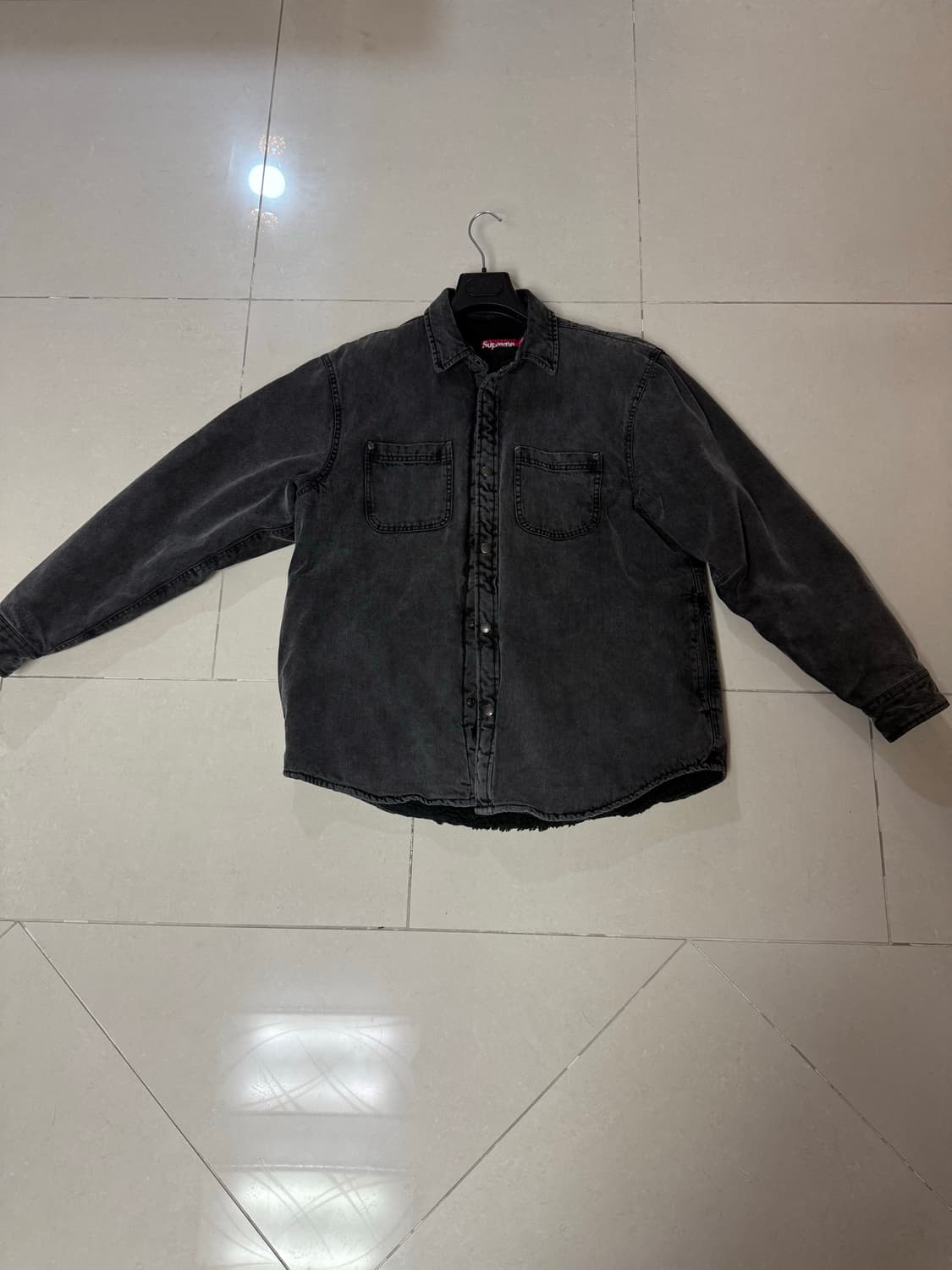 슈프림 포우 셔링 워크 데님셔츠 블랙 M 상품이미지2