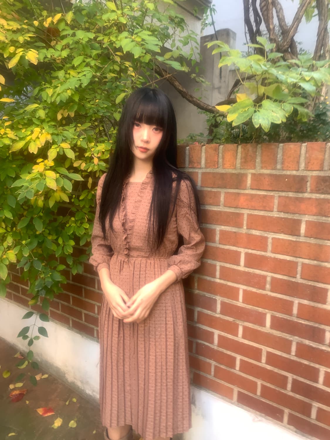 Vintage Frill Collar Dress 상품이미지8
