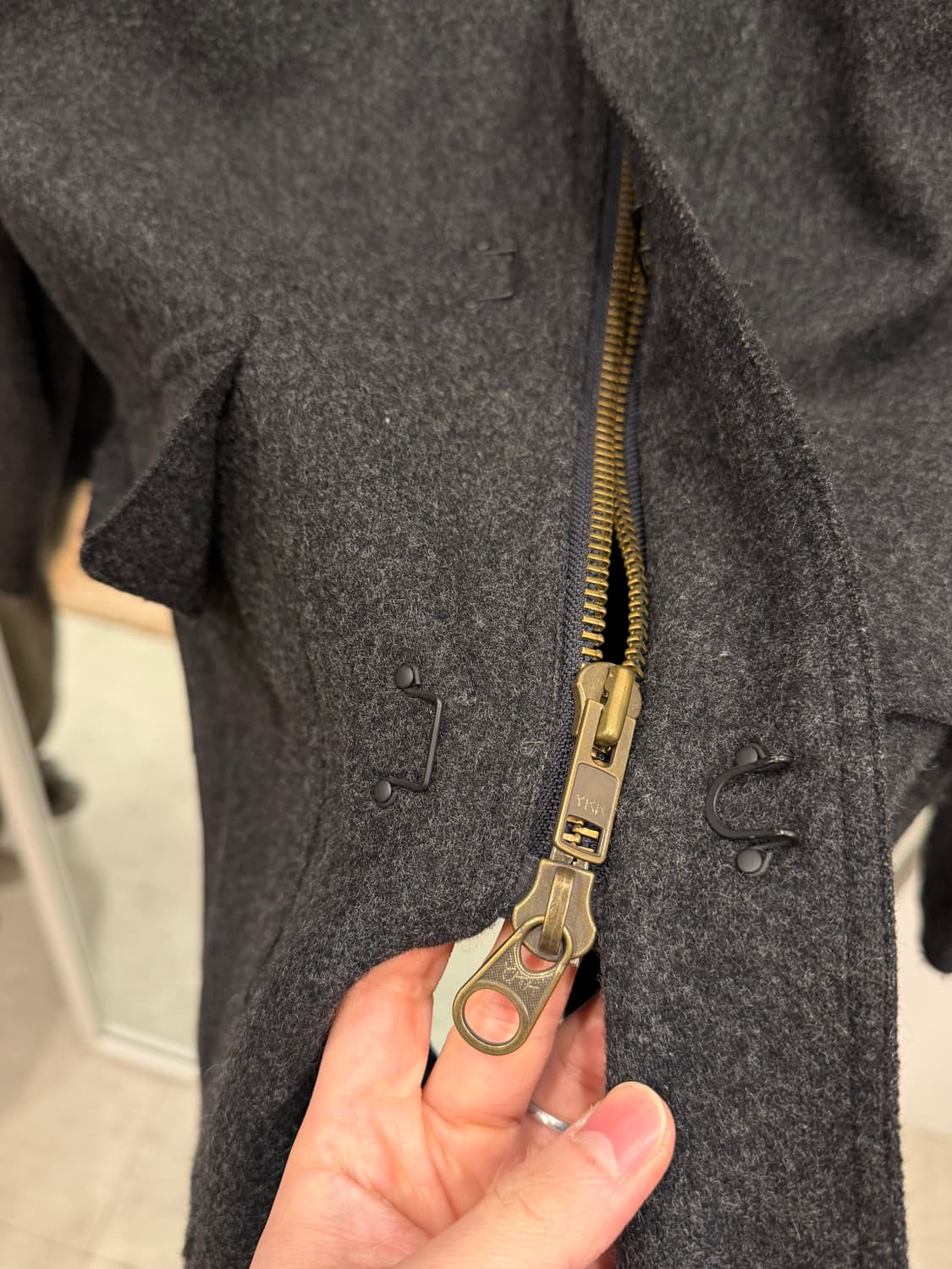 United Arrows 블루 라벨 울 후드 코트 (made Japan) 상품이미지4