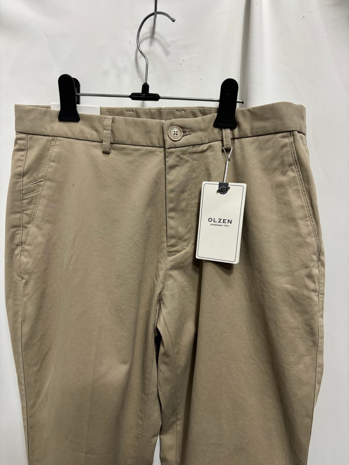 올젠(OLZEN)스판 스탠다드 핏 치노 팬츠 76 상품이미지2