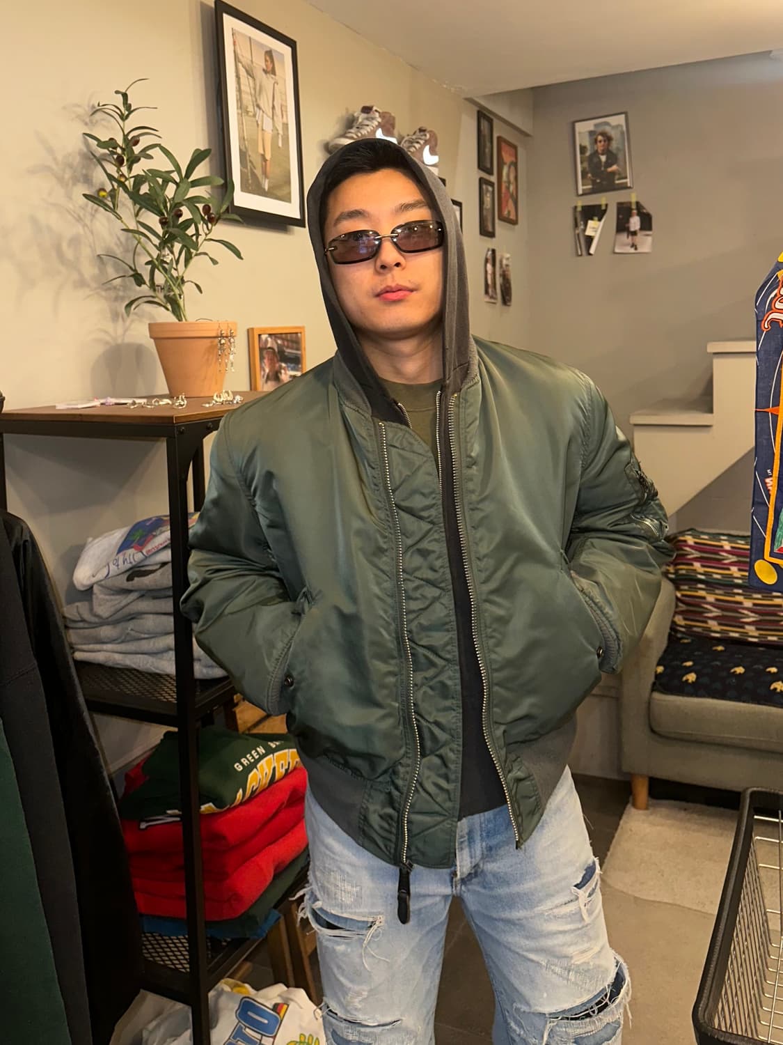 90’s Alpha Industries Ma-1 USA flight ja 상품이미지3