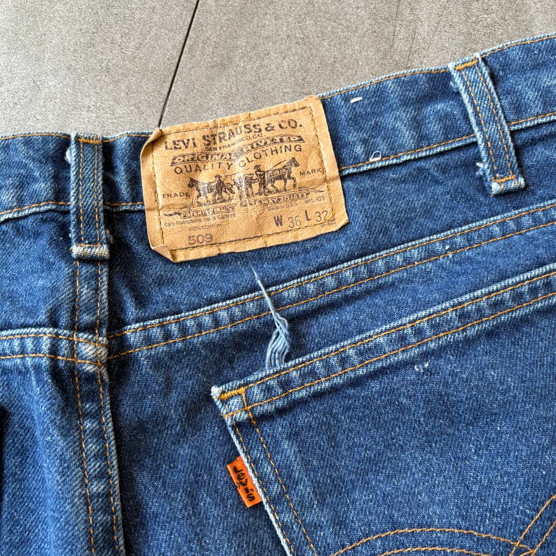 90s Levis 509 orange tap denim pants  상품이미지8