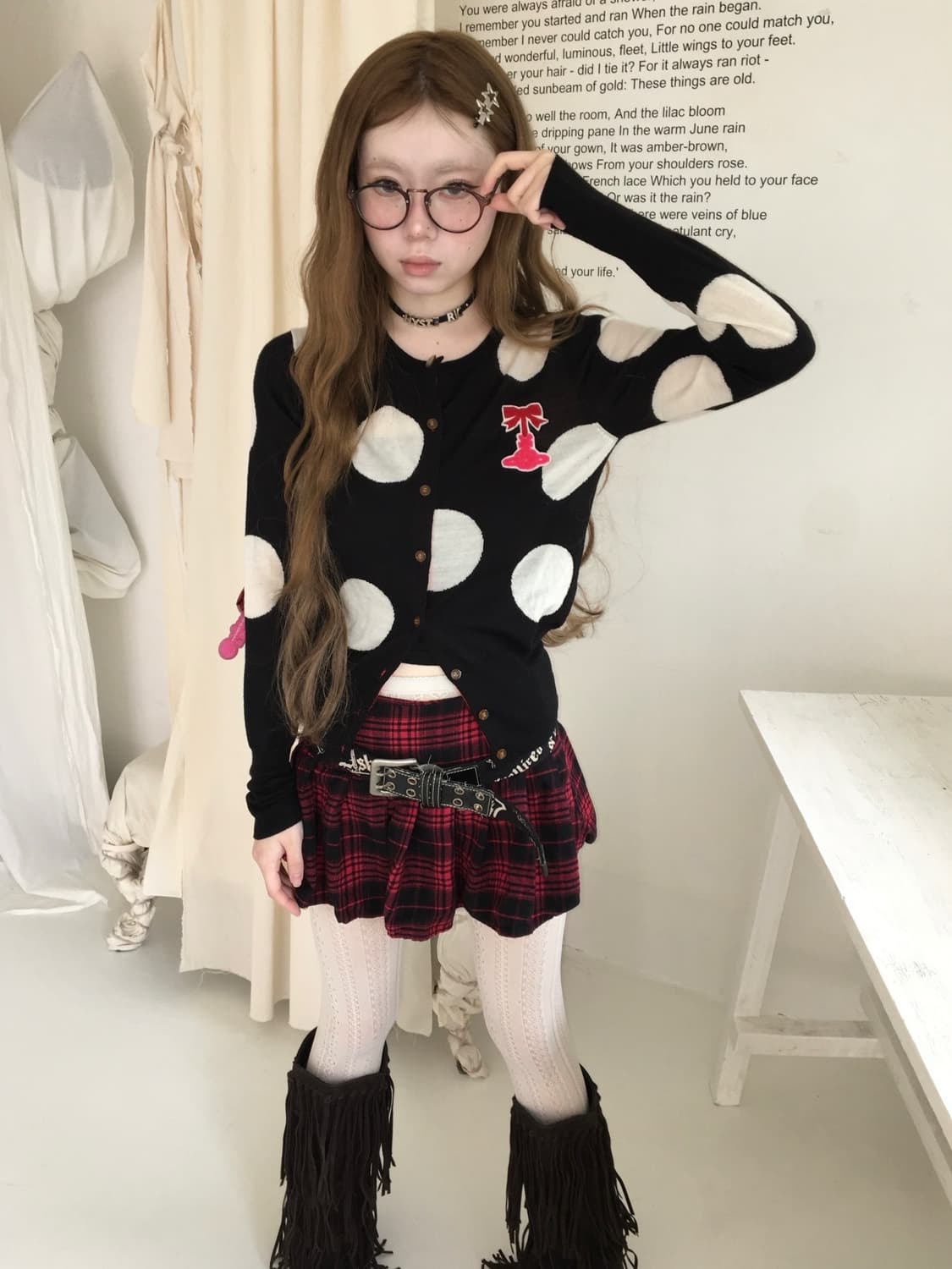 비비안웨스트우드 도트 가디건 상품이미지1