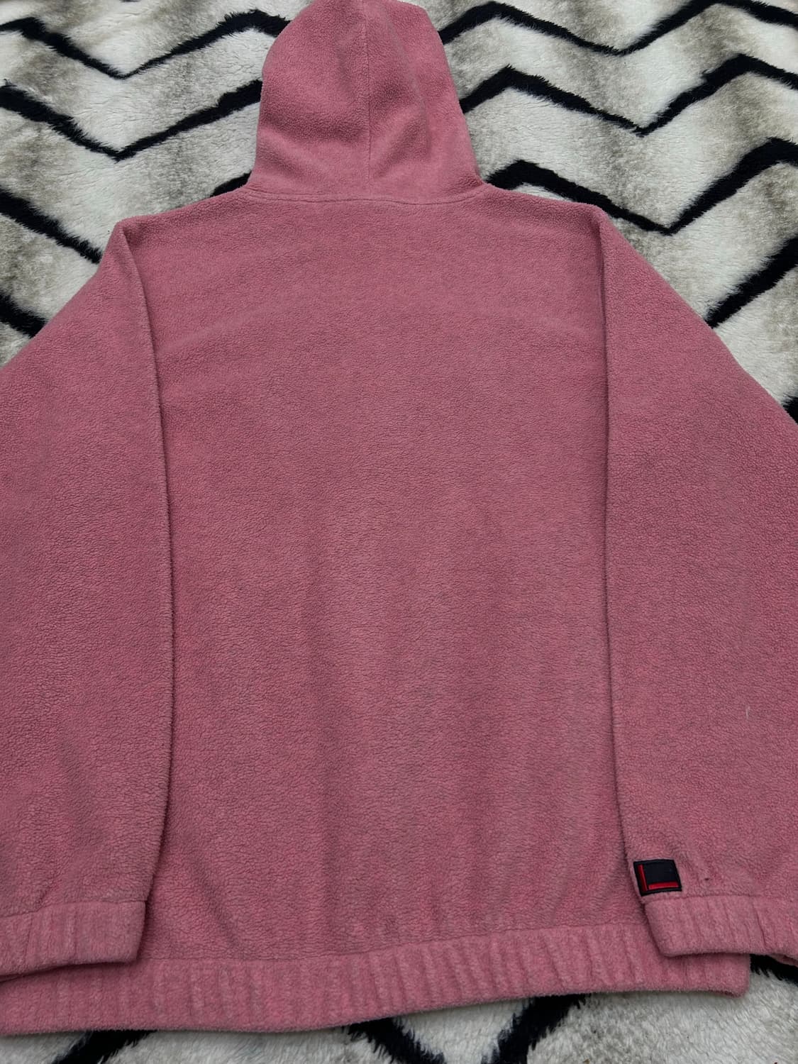 [M]FUBU 오버핏 올드스쿨 빅로고 후드 후리스/핑크 상품이미지4