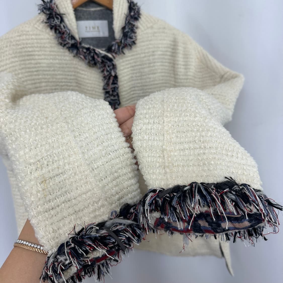 타임 TIME 여자 모 자켓 아이보리 (55-66추천)  상품이미지3