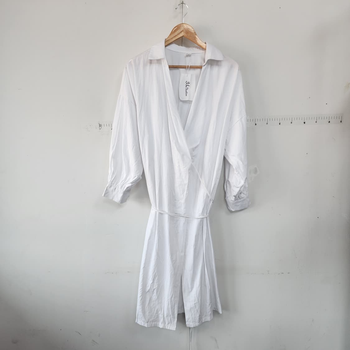 31. 패션 랩 스타일 화이트 셔츠 원피스 상품이미지1