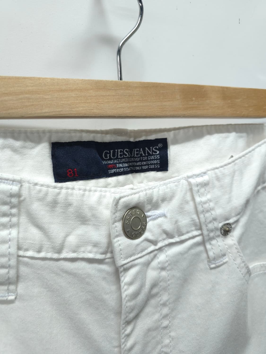새상품) 게스(GUESS) 화이트 스판 바지 ( 여성28~29 ) 상품이미지4