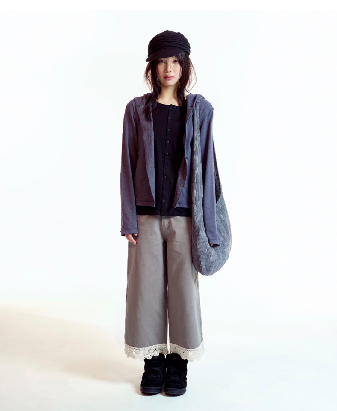 코이세이오 리버시블 크로스백 차콜 상품이미지3