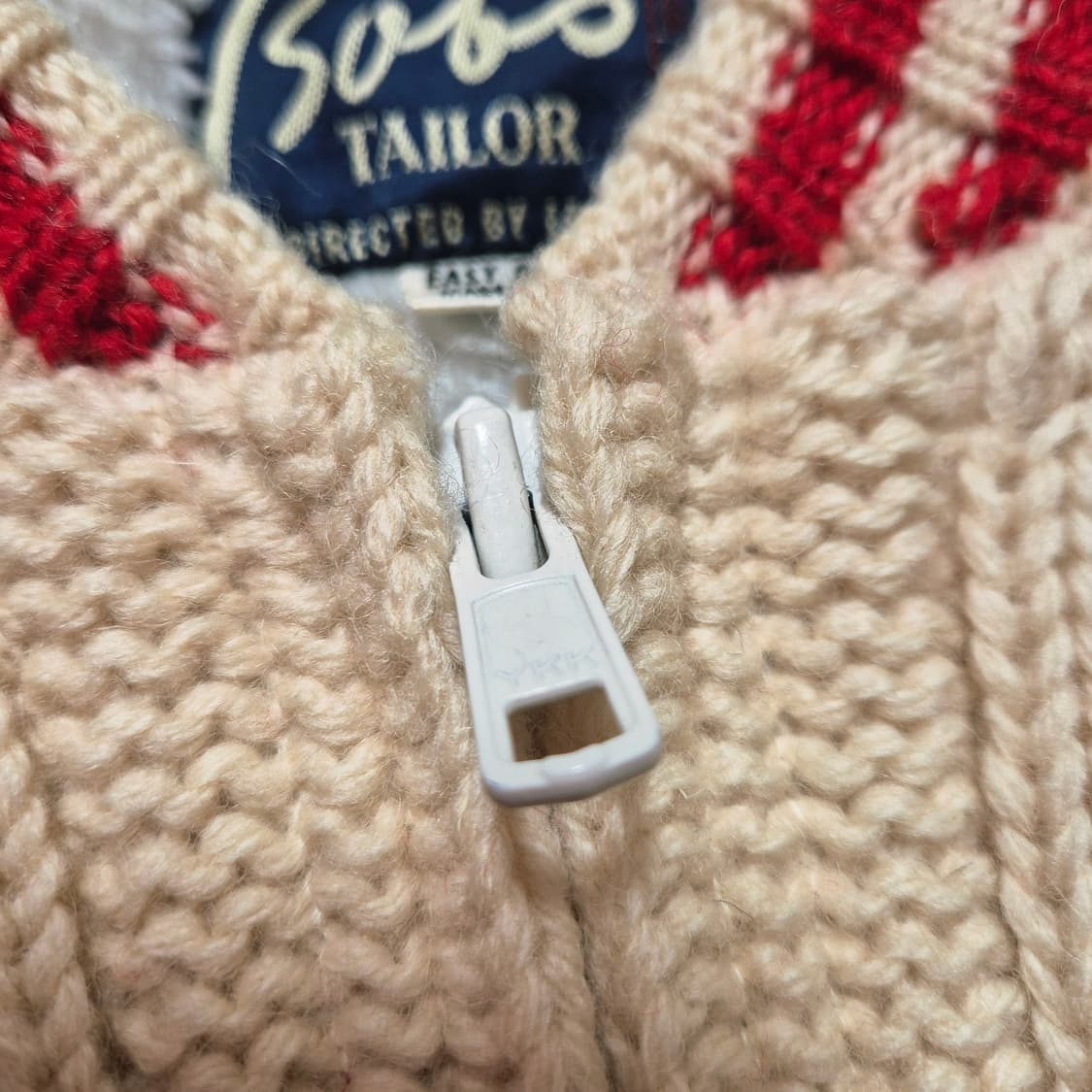 Eastboy Bob's TAILOR 미식축구 코위찬 니트자켓 M 상품이미지6