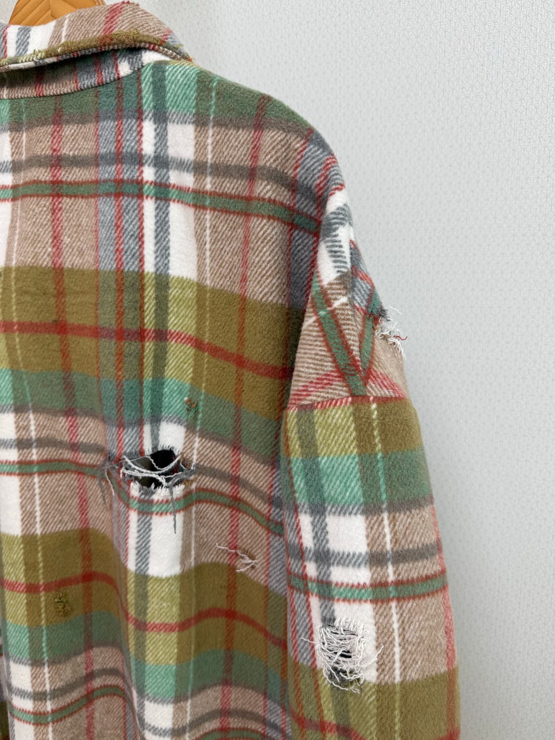빈티지 디스트레스드 체크 셔츠 상품이미지8