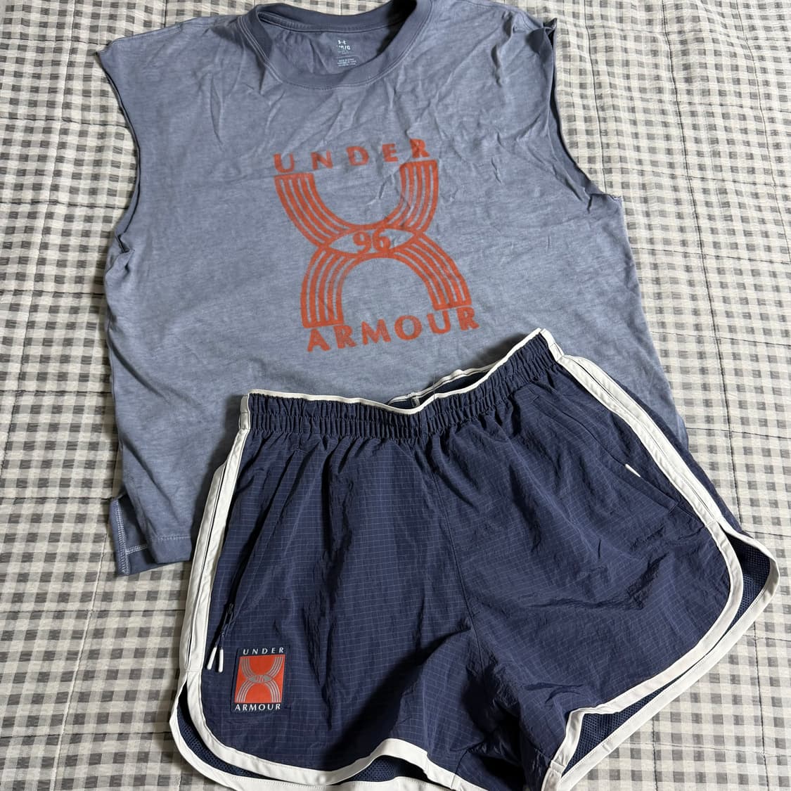 (L) 언더아머 런닝 탱크탑 + 바지  상품이미지1