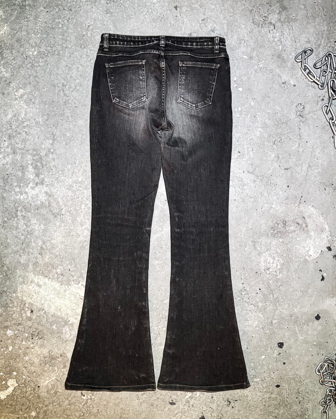 SOMETHING – Black Washed Bootcut Denim P 상품이미지6