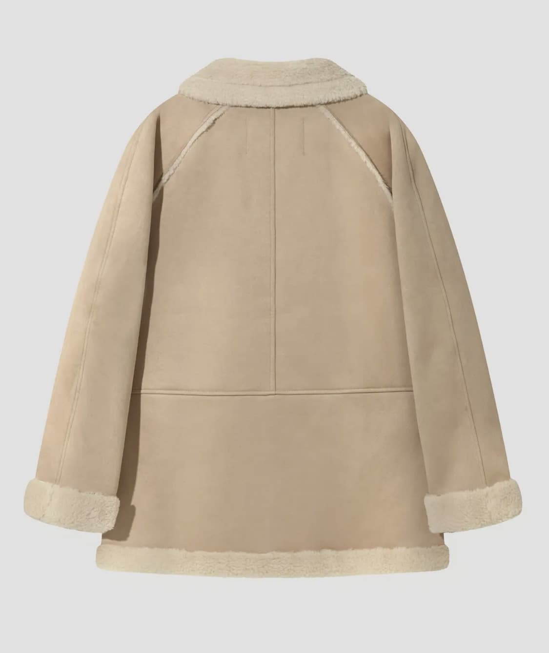 키뮤어 무스탕 하프코트_베이지 상품이미지3