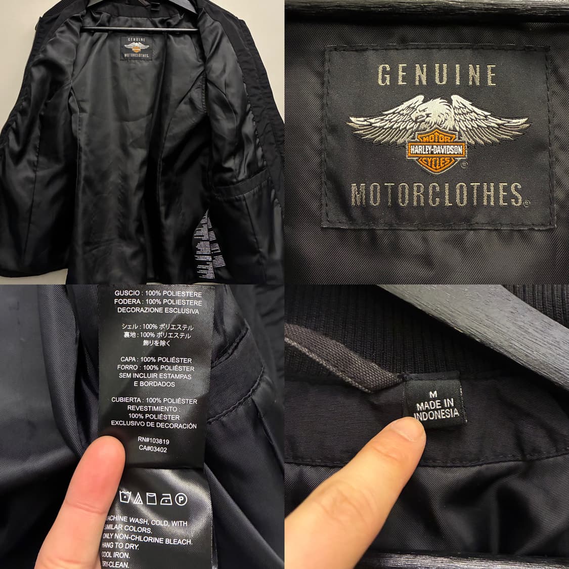 (S~M)할리데이비슨 캔버스 코튼 라이너 베스트 조끼 상품이미지10