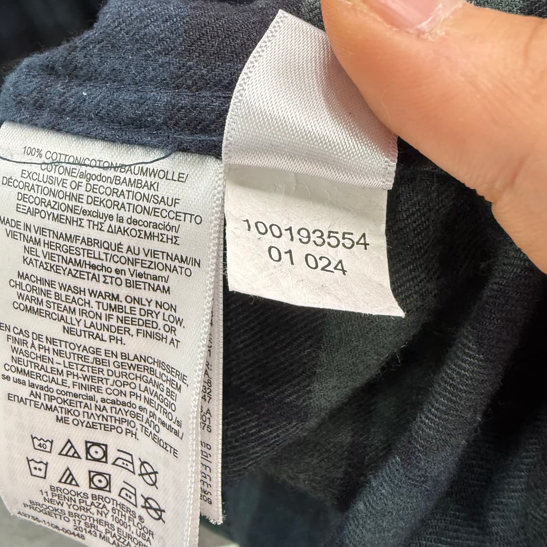 [S] 브룩스브라더스 그린 체크 셔츠 상품이미지6