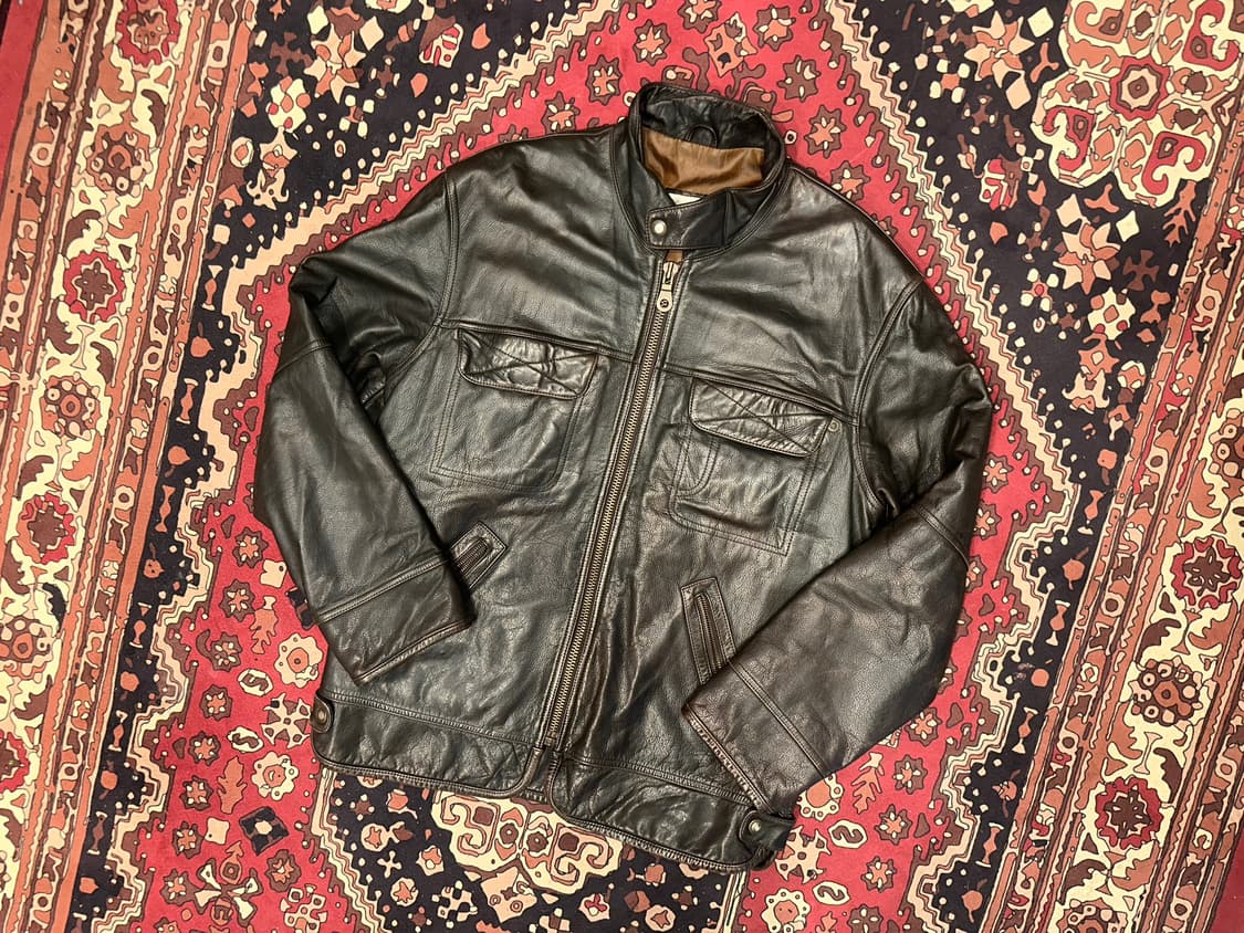 ( XL-2XL ) 워크웨어 아메카지 빈티지가죽 레더자켓 에이징가죽 상품이미지1