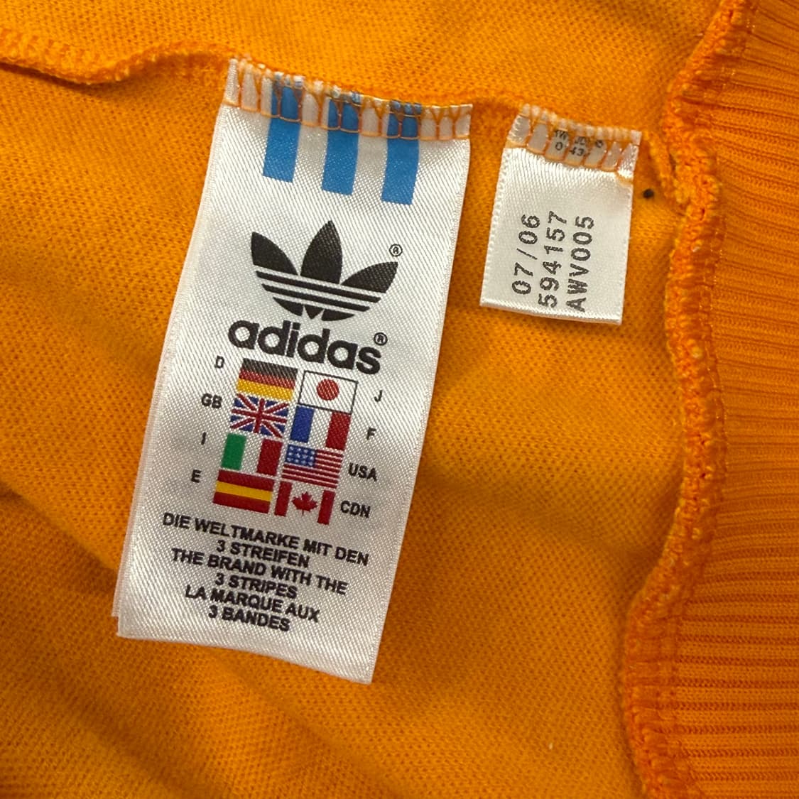 아디다스 오렌지 져지 트랙탑 110 상품이미지6