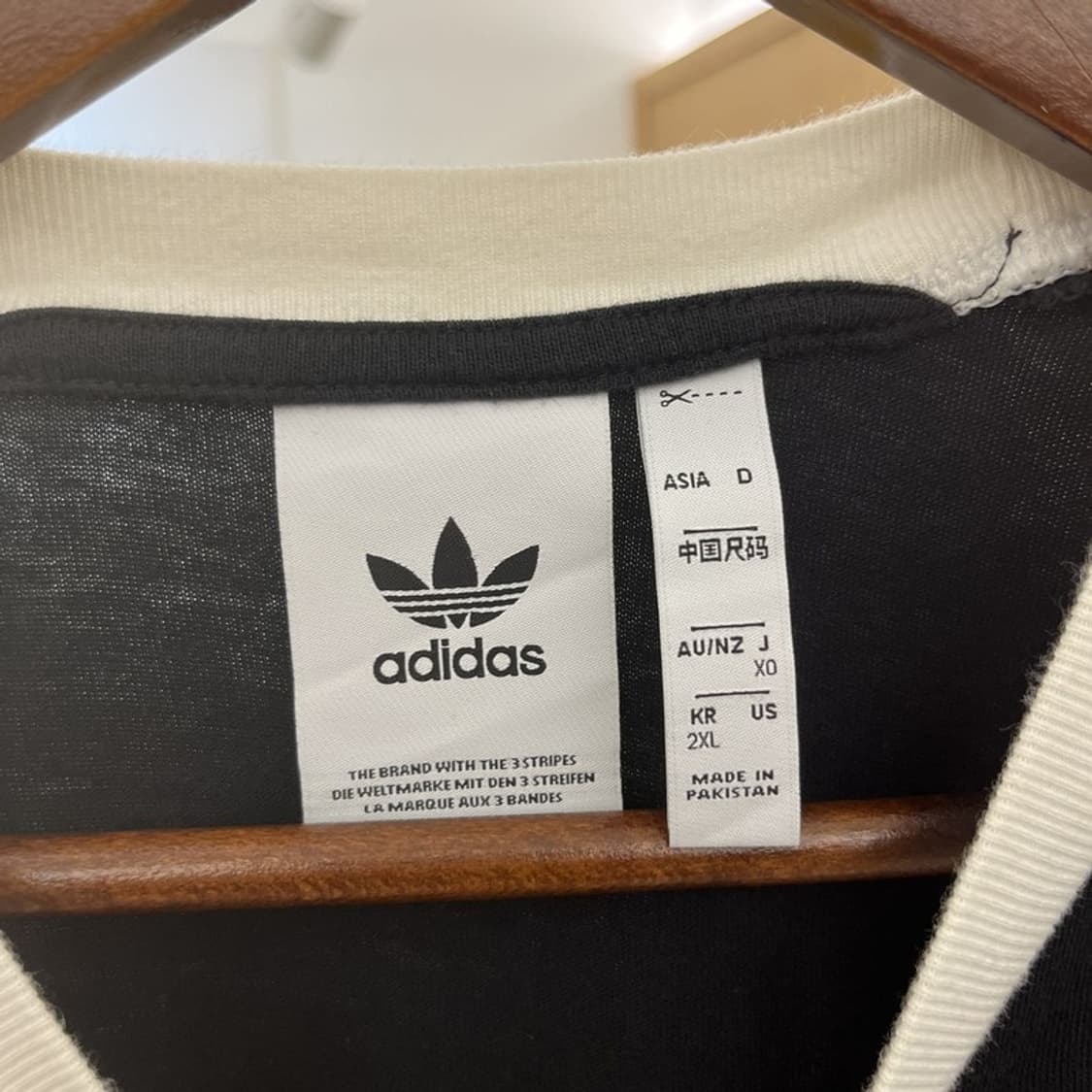 아디다스 아디컬러 클래식 3S 검흰 삼선 반팔티 2XL C12179 상품이미지5