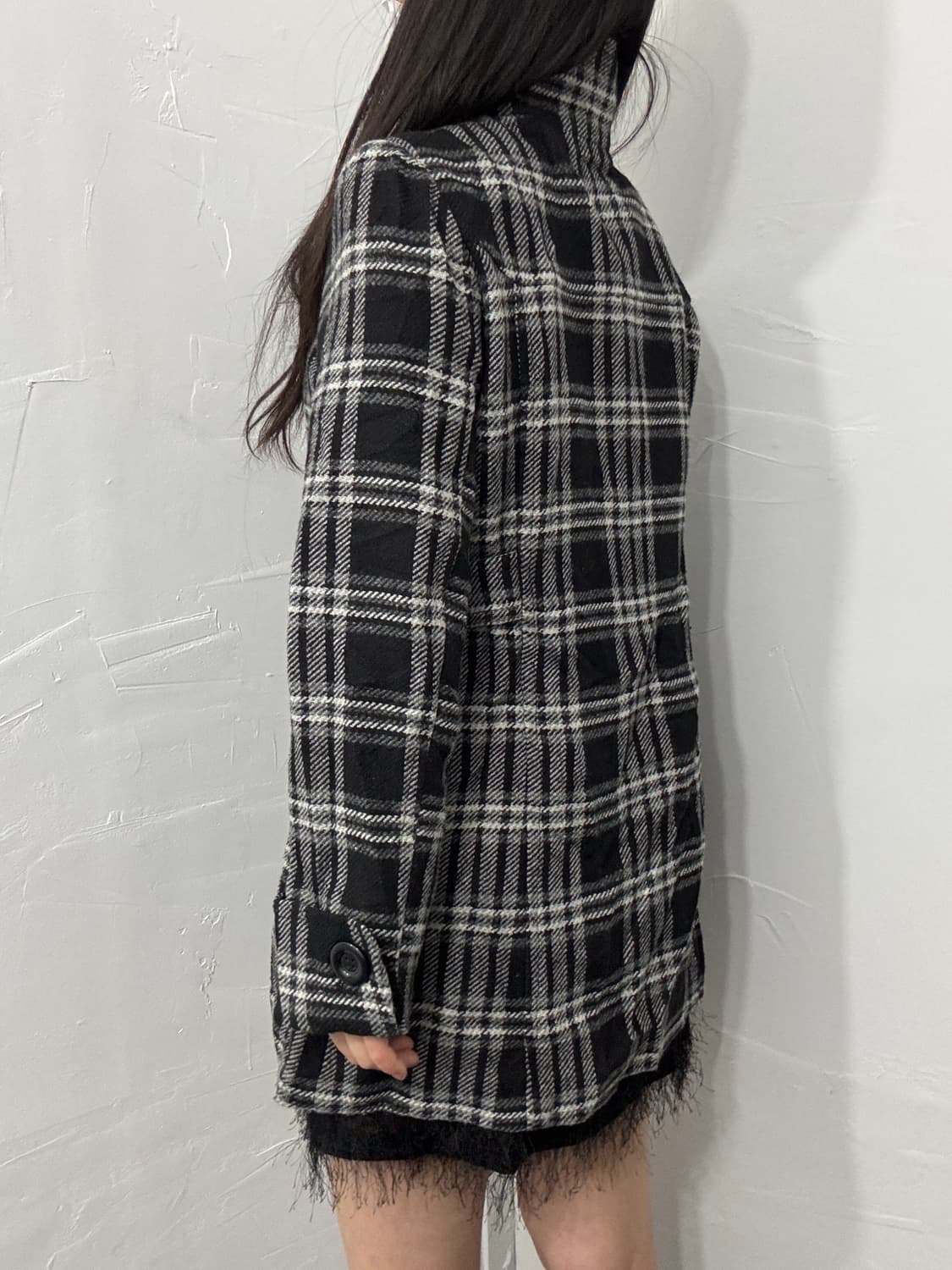 theoria check button coat 상품이미지5
