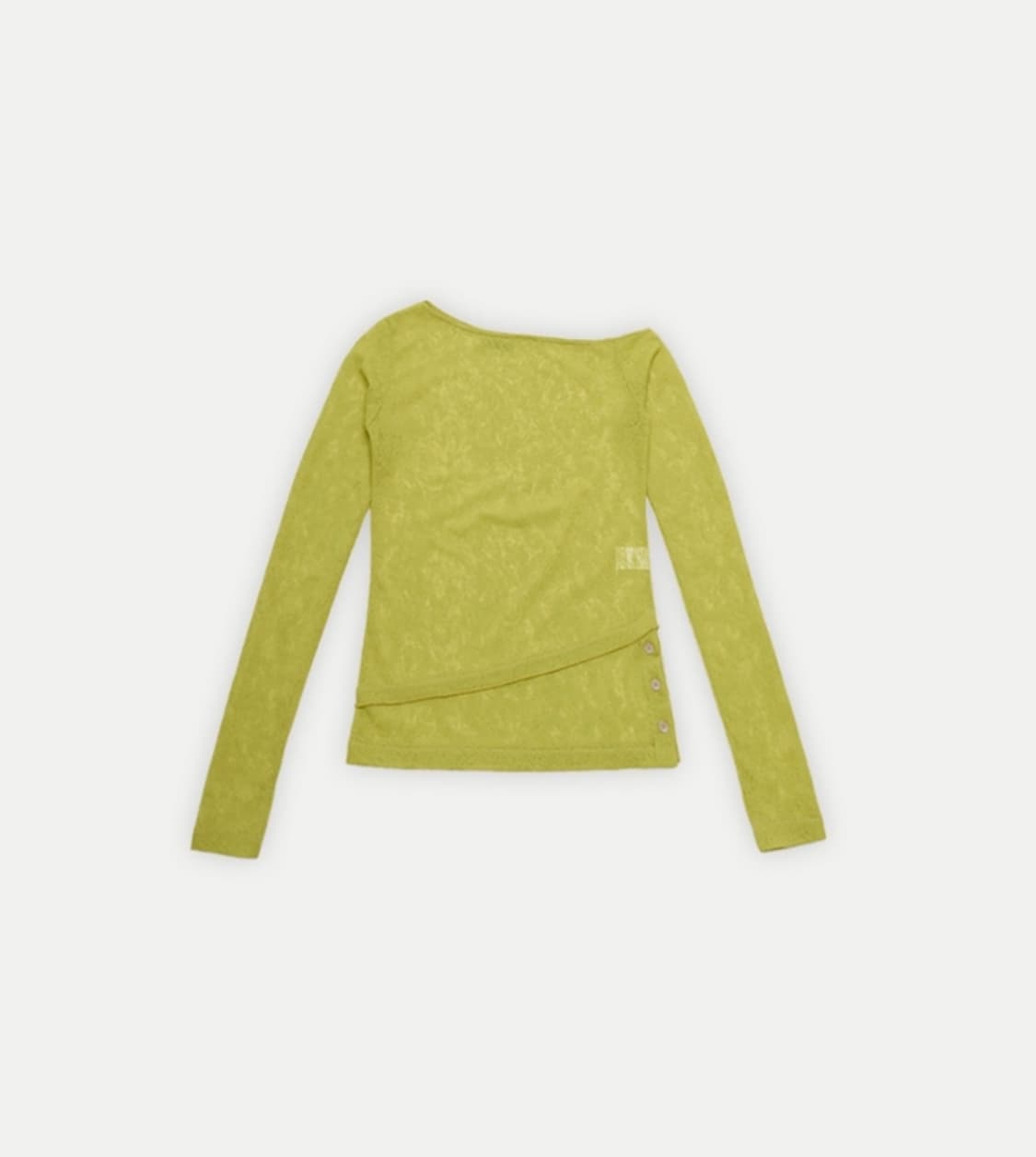 콜로신스 Layered Vintage Button T-Shirt Lime 상품이미지1