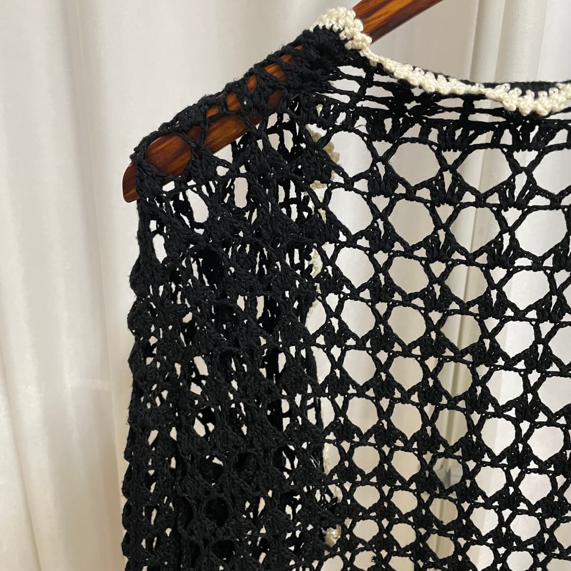 일본 빈티지 크롭 크로쉐 가디건 상품이미지9