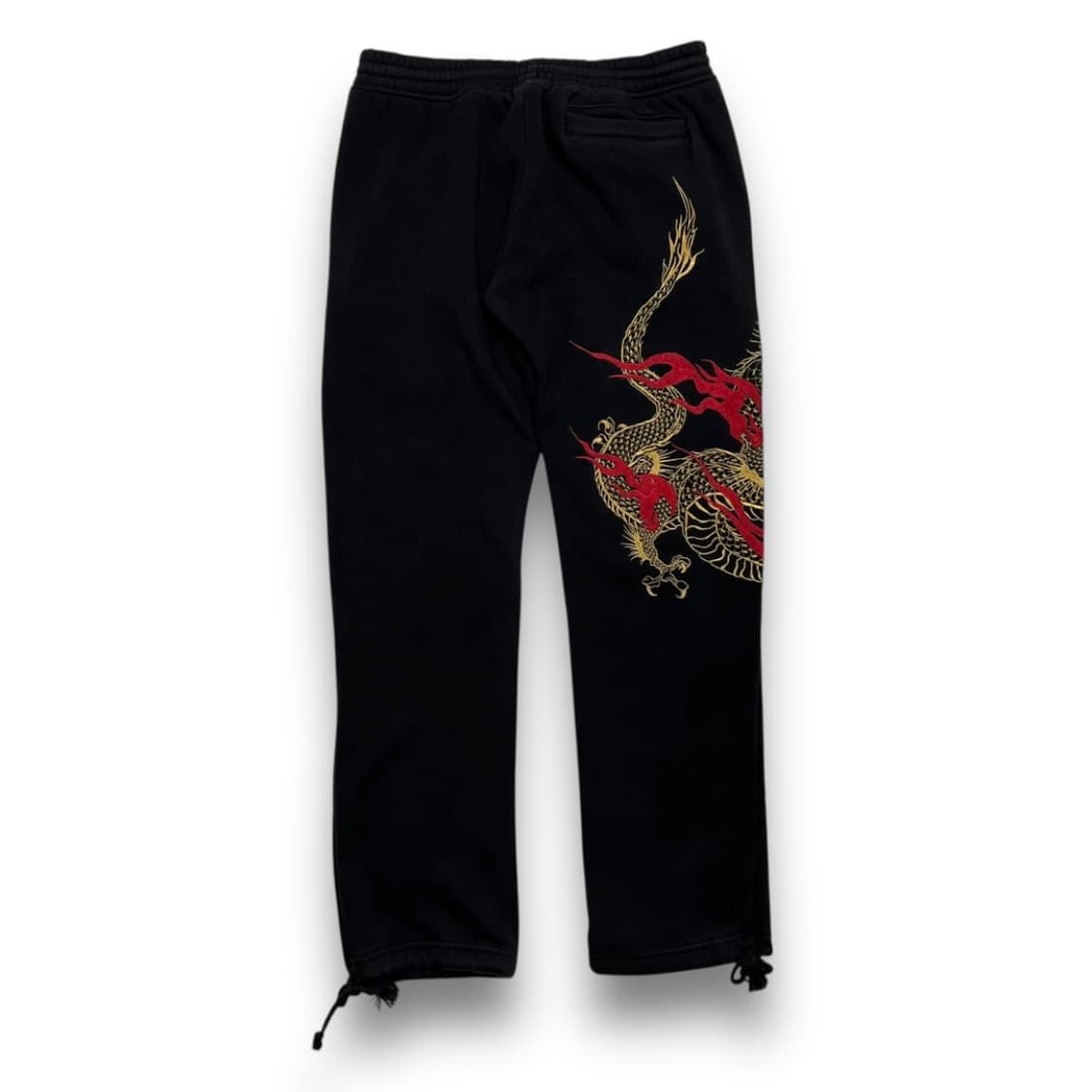 적월 오리엔탈 황금 드래곤 자수 다크 코튼팬츠 상품이미지3
