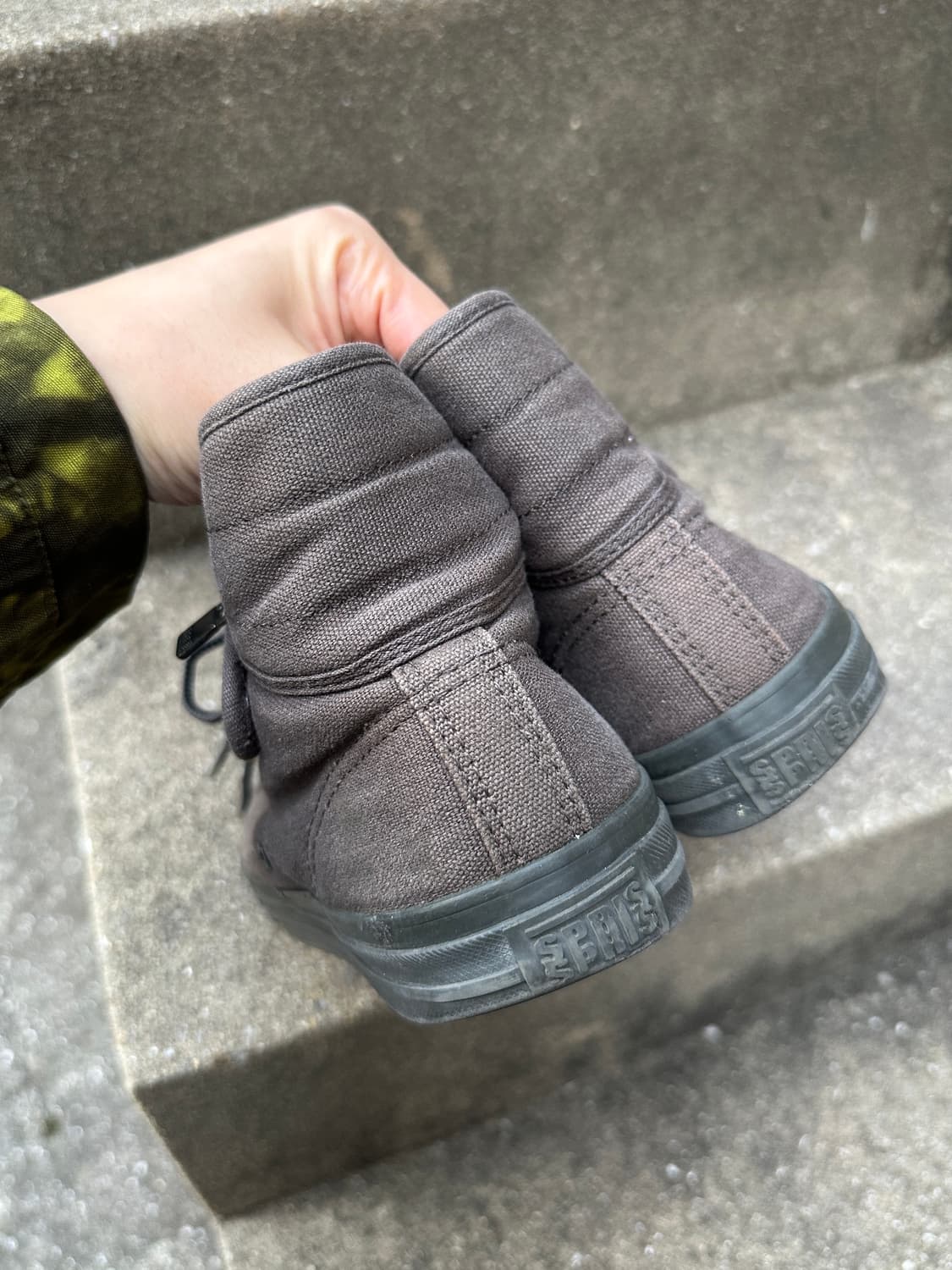 Vintage buckle stud khaki shoes  상품이미지4