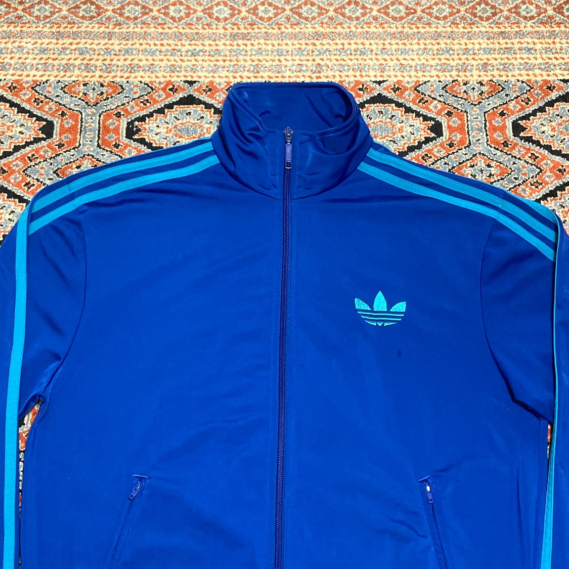  아디다스 오리지날 삼선 블루민트 집업 져지 남성S 상품이미지2
