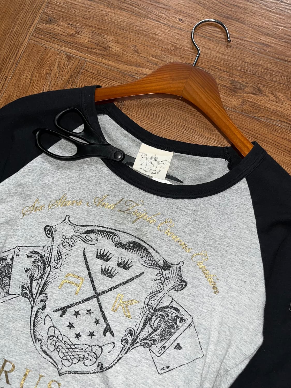 빈티지 프린팅 레글런 티셔츠 상품이미지6