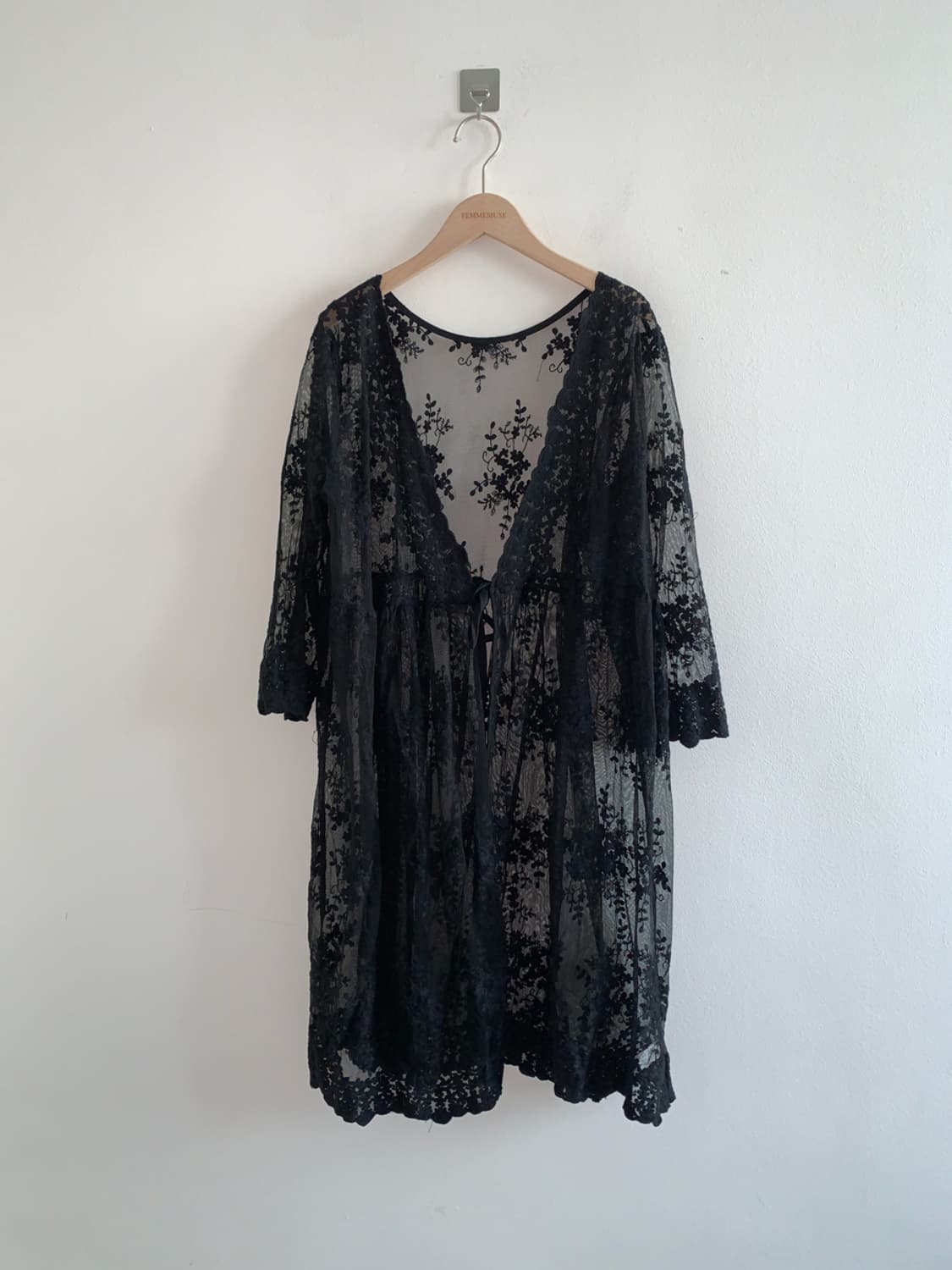 See through lace cardigan 상품이미지1