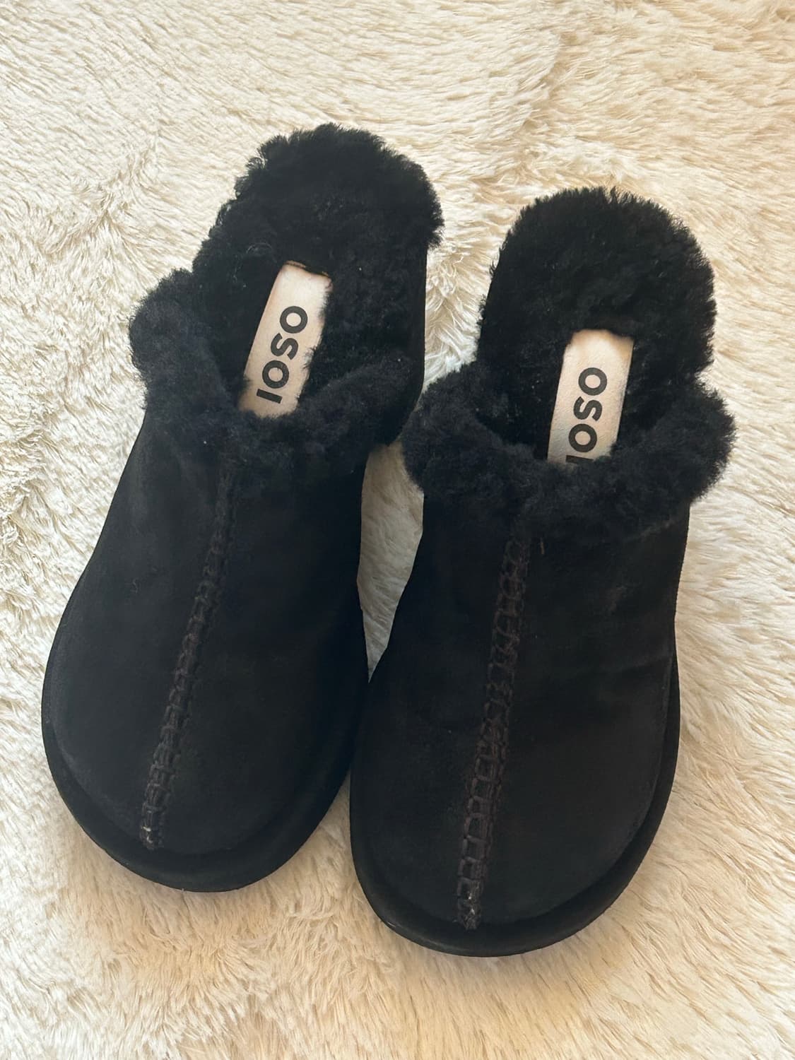 [225] 오소이 토비 뮬 시어링 블랙 상품이미지4