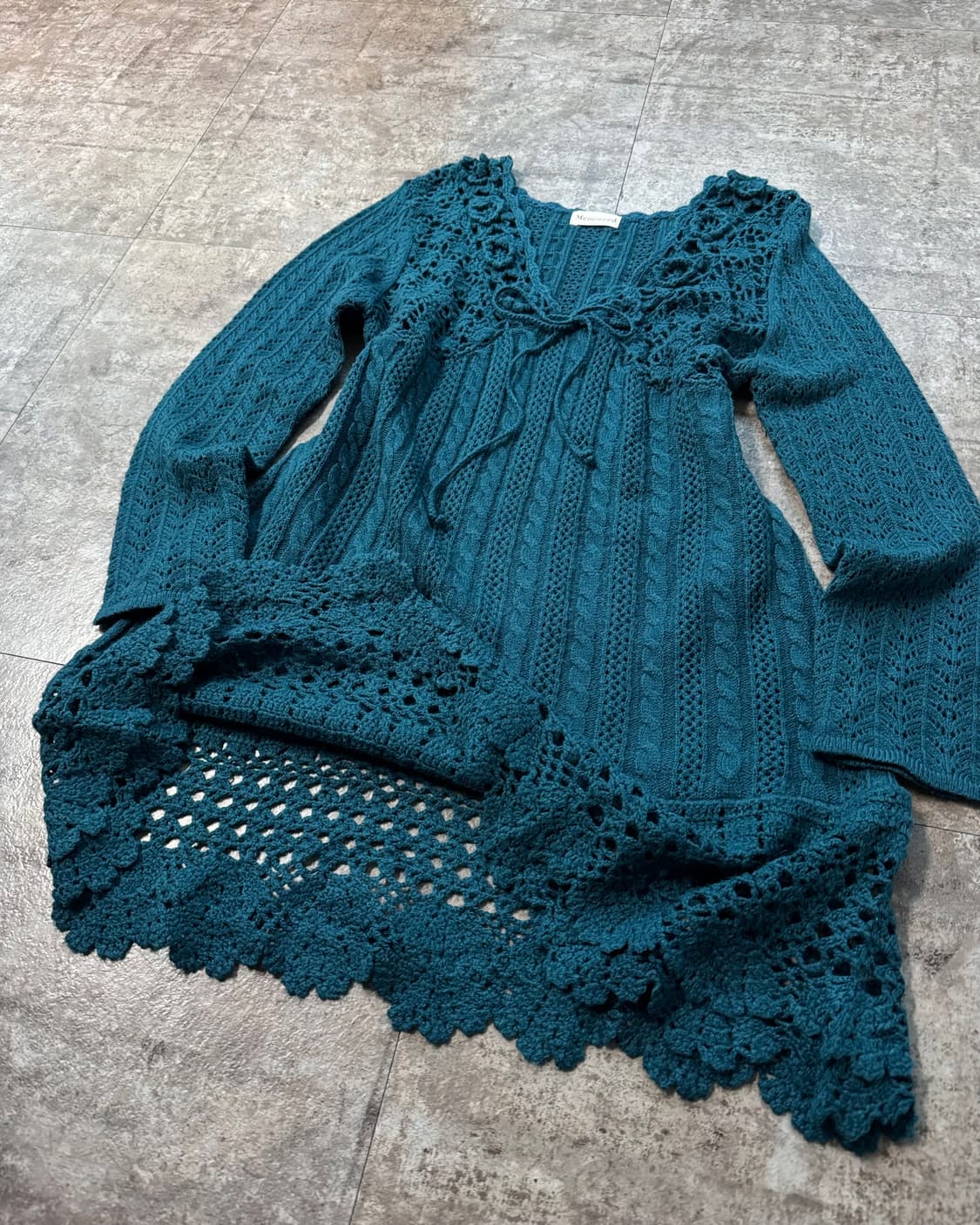 크로셰 레이스 니트 원피스 상품이미지4