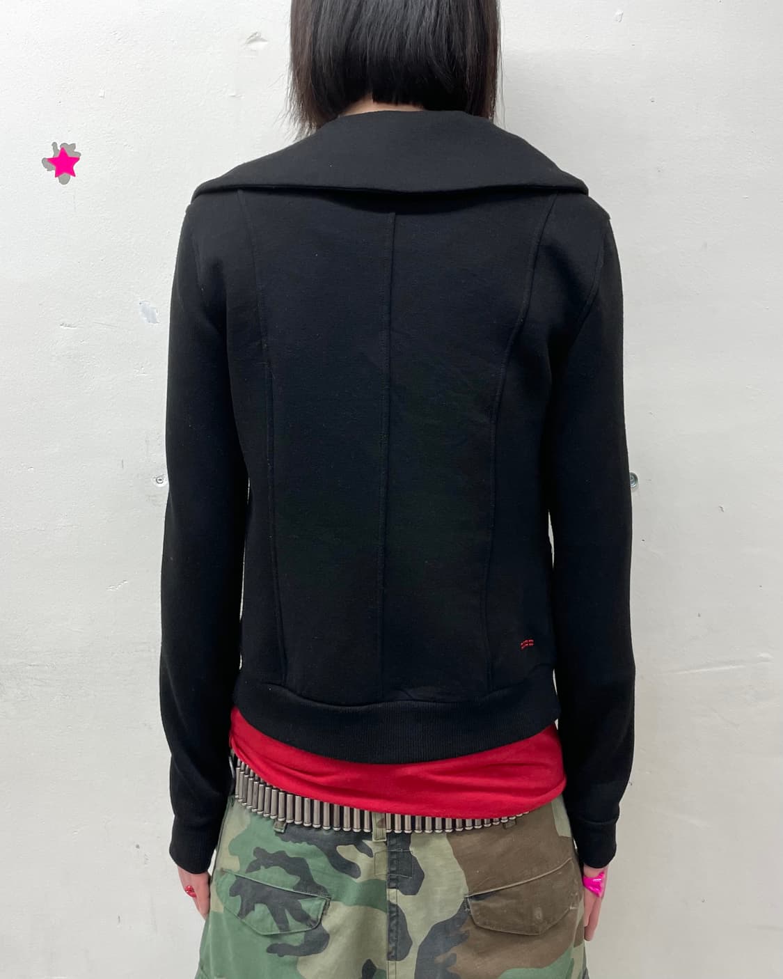 High-neck asymmetric  activity jacket 상품이미지2