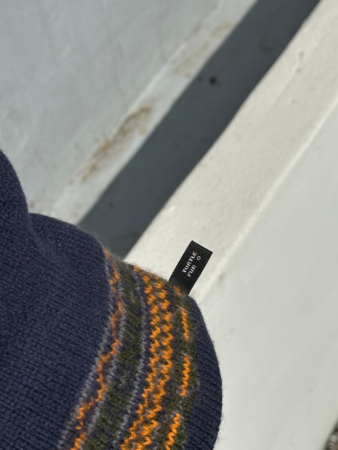 [F] 90s Turtle fur 터틀 퍼 울 비니 모자 USA made 상품이미지4