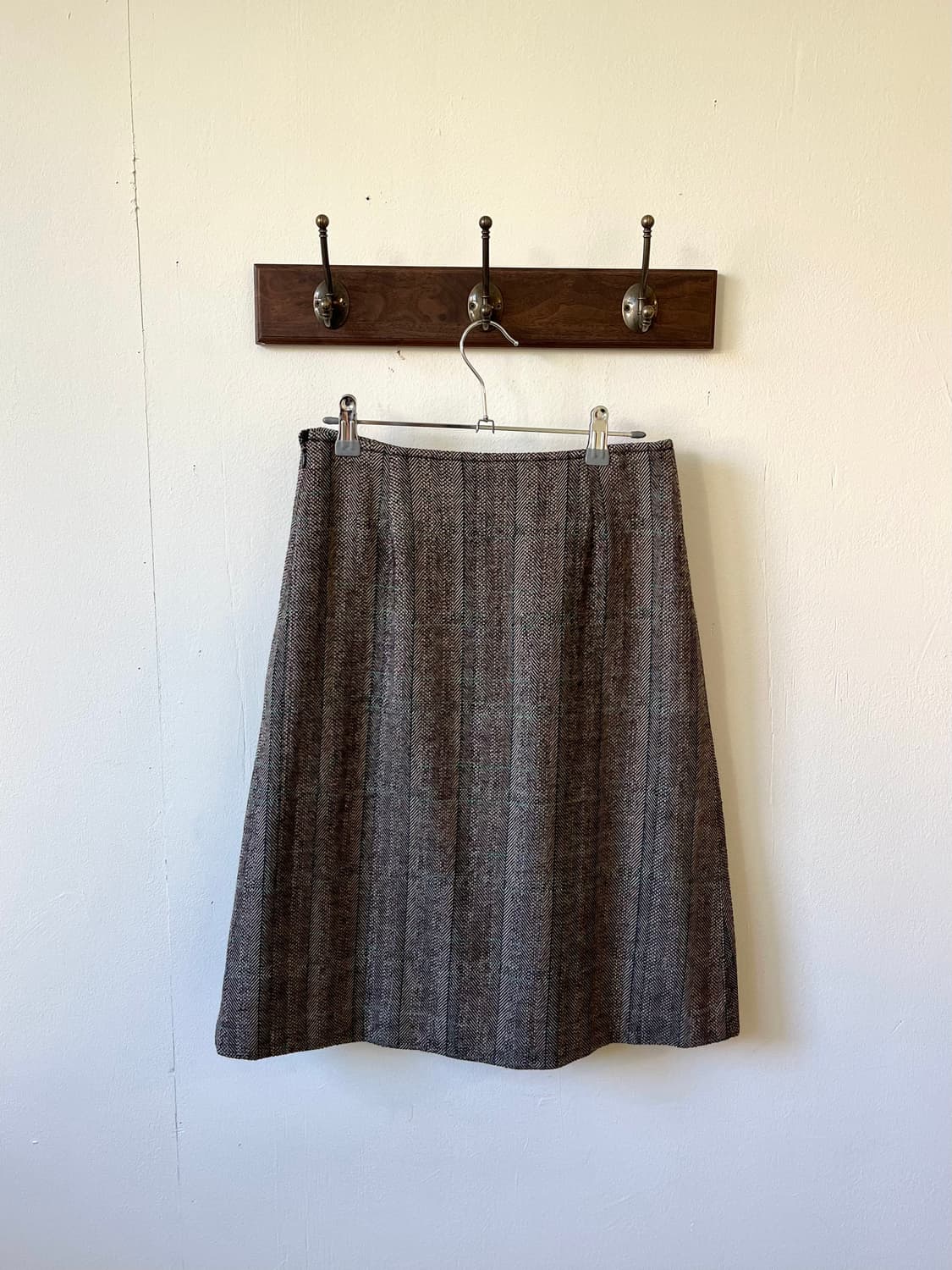 VOICEMAIL 신치백 헤링본 스커트 상품이미지4