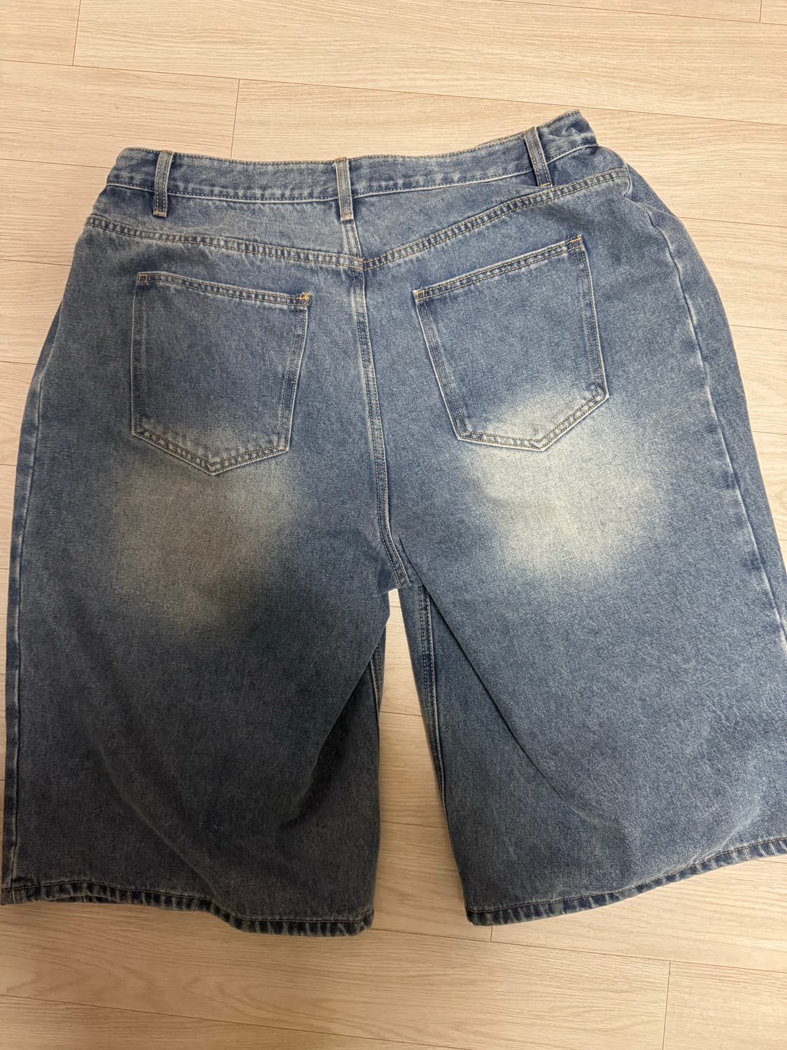 와이드 하프데님팬츠 상품이미지1